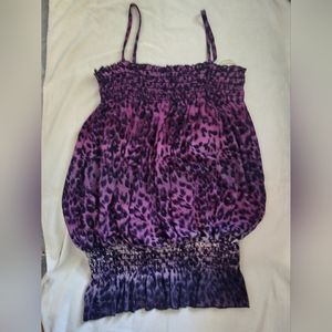 Purple leopard print top